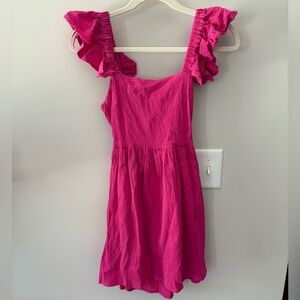 Mi Ami from Francesca’s Pink Ruffled Dress